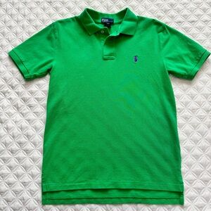 Polo by Ralph Lauren Youth 100% Cotton Green Short Sleeve Polo Shirt Sz L 14-16